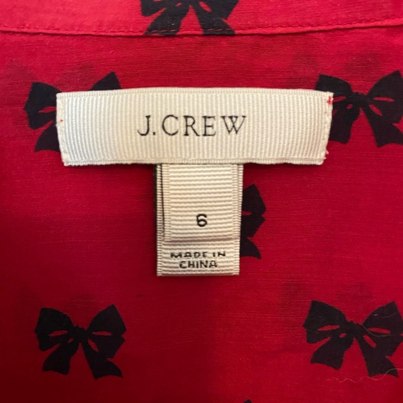 J Crew red blouse Size 6 - Picture 2 of 7